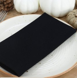 Solid Cloth Napkins — Black