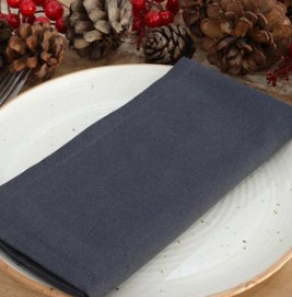 Solid Cloth Napkins — Dark Grey