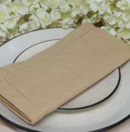 Hemstitch Napkins — Beige