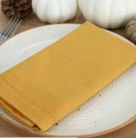 Hemstitch Napkins — Golden Yellow
