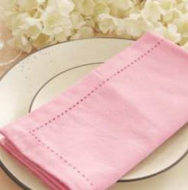 Hemstitch Napkins — Blush Pink