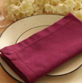 Hemstitch Napkins — Purple