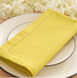 Hemstitch Napkins — Yellow