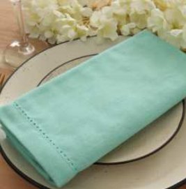 Hemstitch Napkins — Turquoise