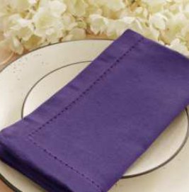 Hemstitch Napkins — Voilet