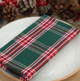Tartan Plaid Napkins — Green
