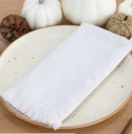 Fringe Napkins — White