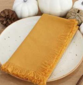 Fringe Napkins — Golden Yellow