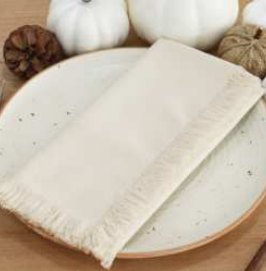 Fringe Napkins — Beige