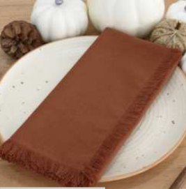 Fringe Napkins — Rust