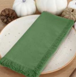 Fringe Napkins — Sage Green