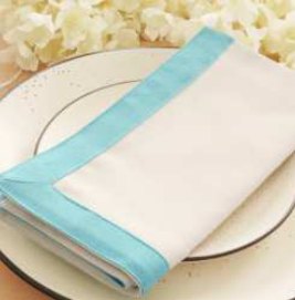 Solid Napkin · Edge Solid — Aqua Blue