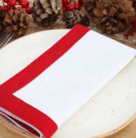 Solid Napkin · Edge Solid — Red