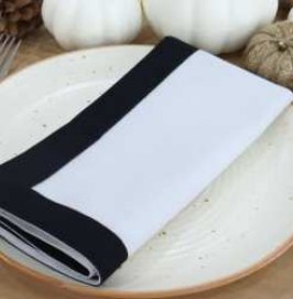 Solid Napkin · Edge Solid — Black