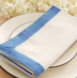Solid Napkin · Edge Solid — Light Blue