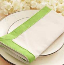 Solid Napkin · Edge Solid — Apple Green