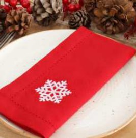 Printed Napkins · Christmas — Snowflakes