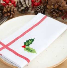 Printed Napkins · Christmas — Misletoe