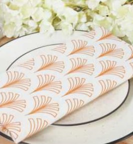 Summer Printed Napkins — Orange/Cream (Lumine)