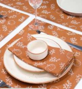 Printed Cloth Napkins — Pumpkin Spice
