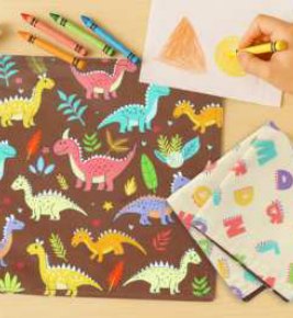 Kids Cloth Napkins — Dinosaurs Alpha