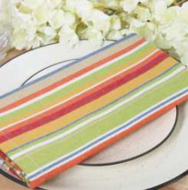 Striped Cloth Napkins — Multicolor