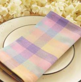 Gingham Check Napkins — Multi Colour