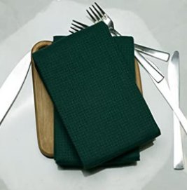 Waffle Kitchen Towel · Solid — Green