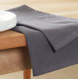 Waffle Kitchen Towel · Solid — Ash Grey