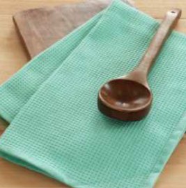 Waffle Kitchen Towel · Solid — Turquoise