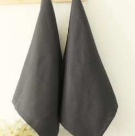 Waffle Kitchen Towel · Solid — Dark Grey