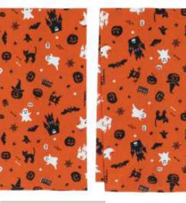 Printed Kitchen Towels — Halloween Witch House