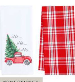 Christmas Printed Kitchen Towels — Christmas Truck