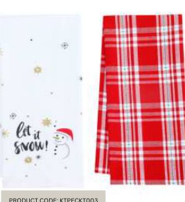 Christmas Printed Kitchen Towels — Let It Snow
