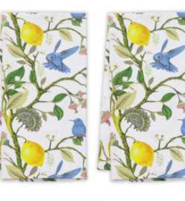 Summer Printed Kitchen Towels — Lemon And Bird