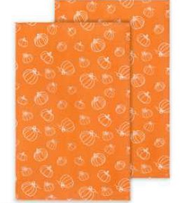 Fall Printed Kitchen Towels — Pumpkin