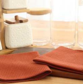 Waffle Dish Cloth · Solid — Rust