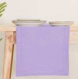 Table Runner · Solid Hemstitch — Lavender