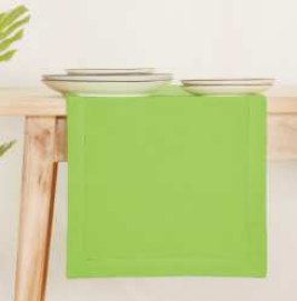 Table Runner · Solid Hemstitch — Apple Green