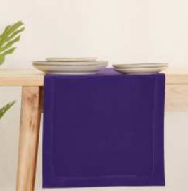 Table Runner · Solid Hemstitch — Violet