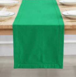 Table Runner · Solid Hemstitch — Parrot Green