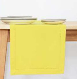 Table Runner · Solid Hemstitch — Yellow