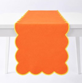 Solid Runner · Edge Scalloped — Orange/Golden Yellow