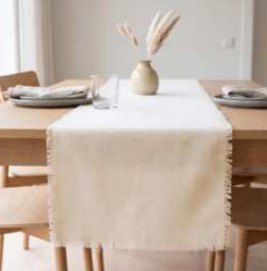 Table Runner · Fringes — Beige