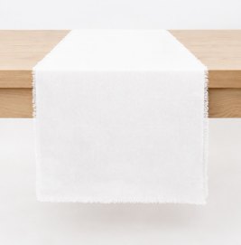 Table Runner · Fringes — White