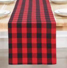 Table Runner · Buffalo Checked — Red/Black