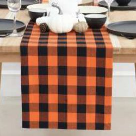 Table Runner · Buffalo Checked — Orange/Black