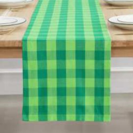 Table Runner · Buffalo Checked — Parrot Green/Apple Freen