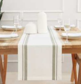 French Striped Runner — Royal Gray/Half.White