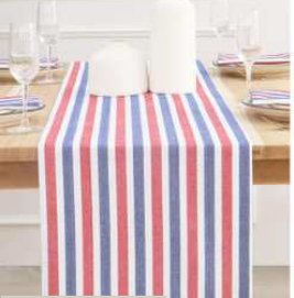 Table Runner · Stripe — Red/Blue/White